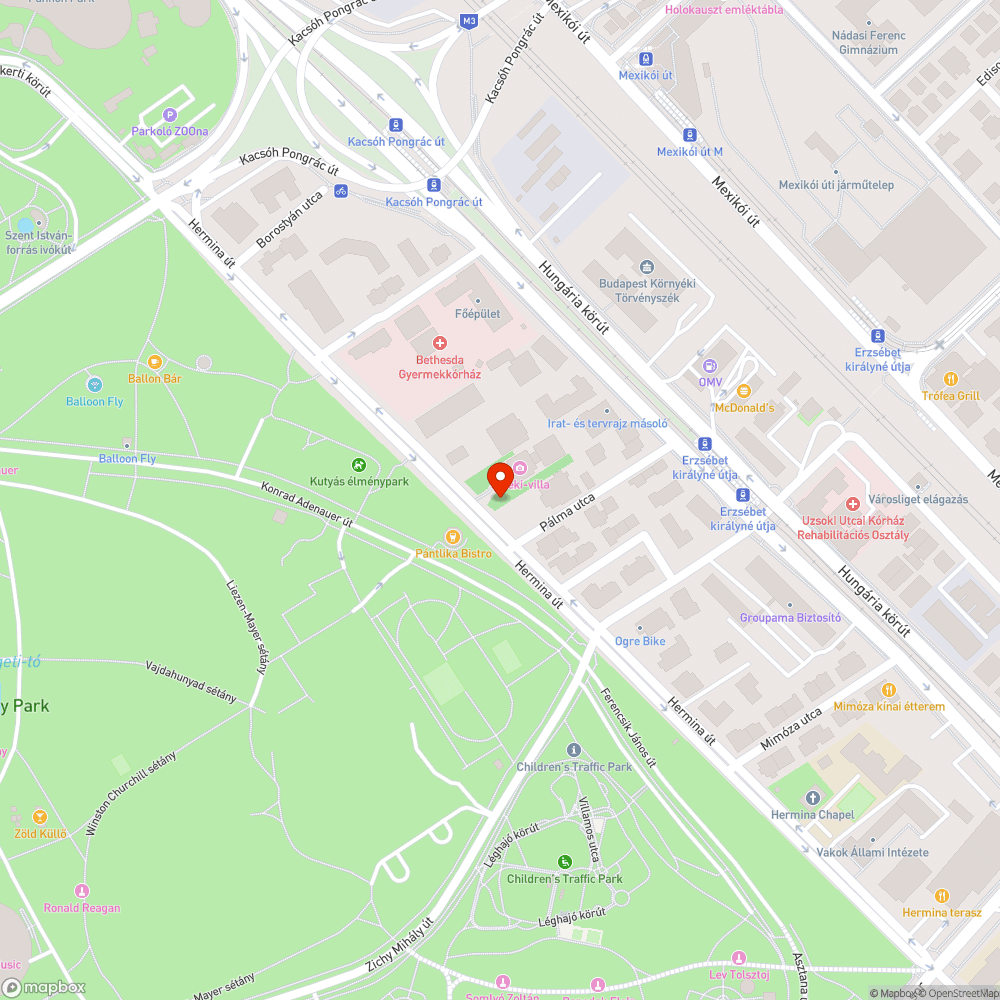 méteres kátyú bejelentés helye