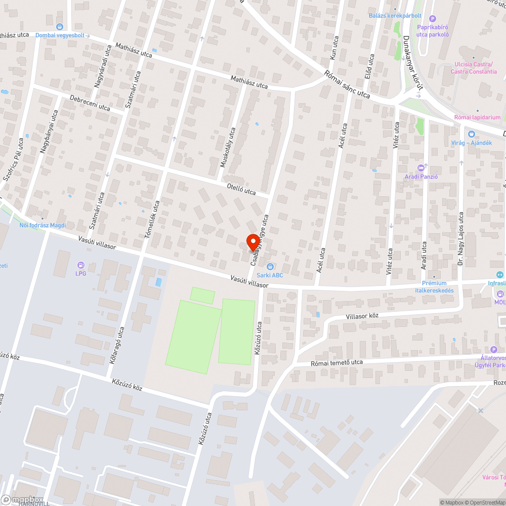 Elhagyott jármű bejelentés helye