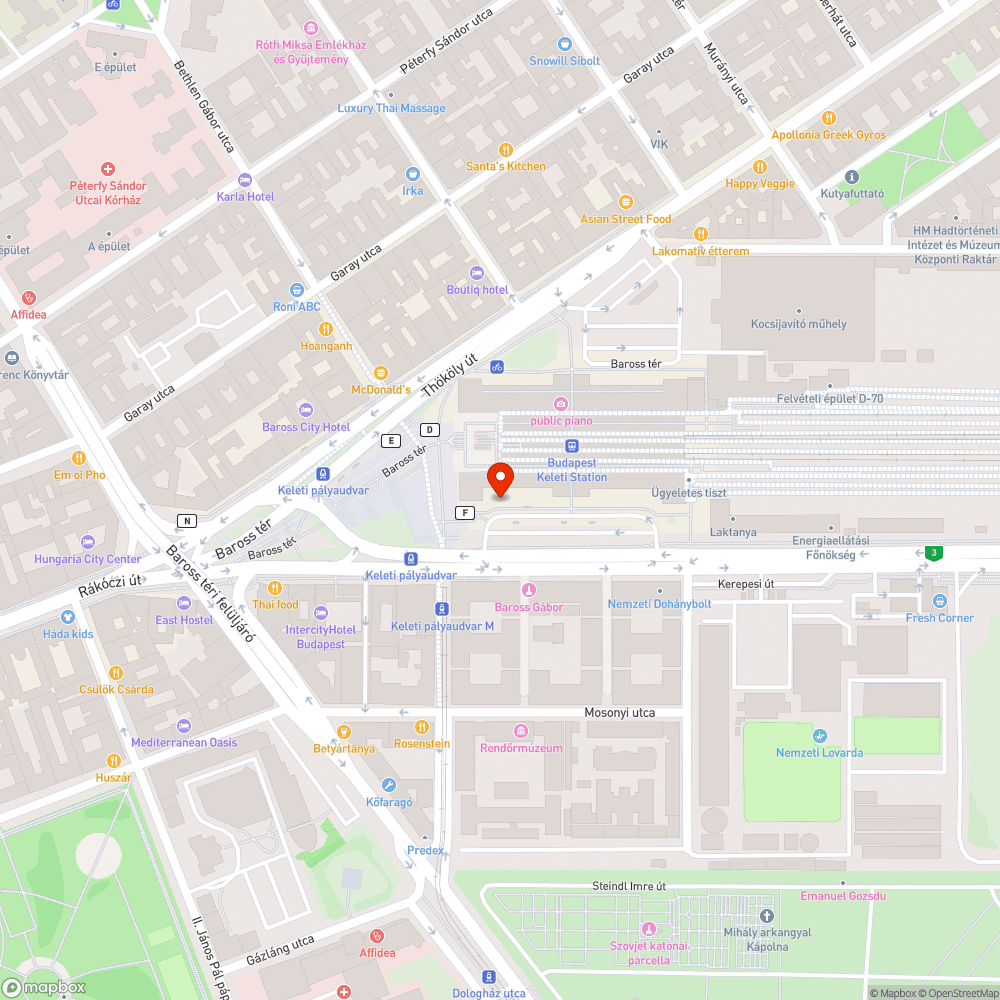 Lekopott a pad festése - Keleti bejelentés helye