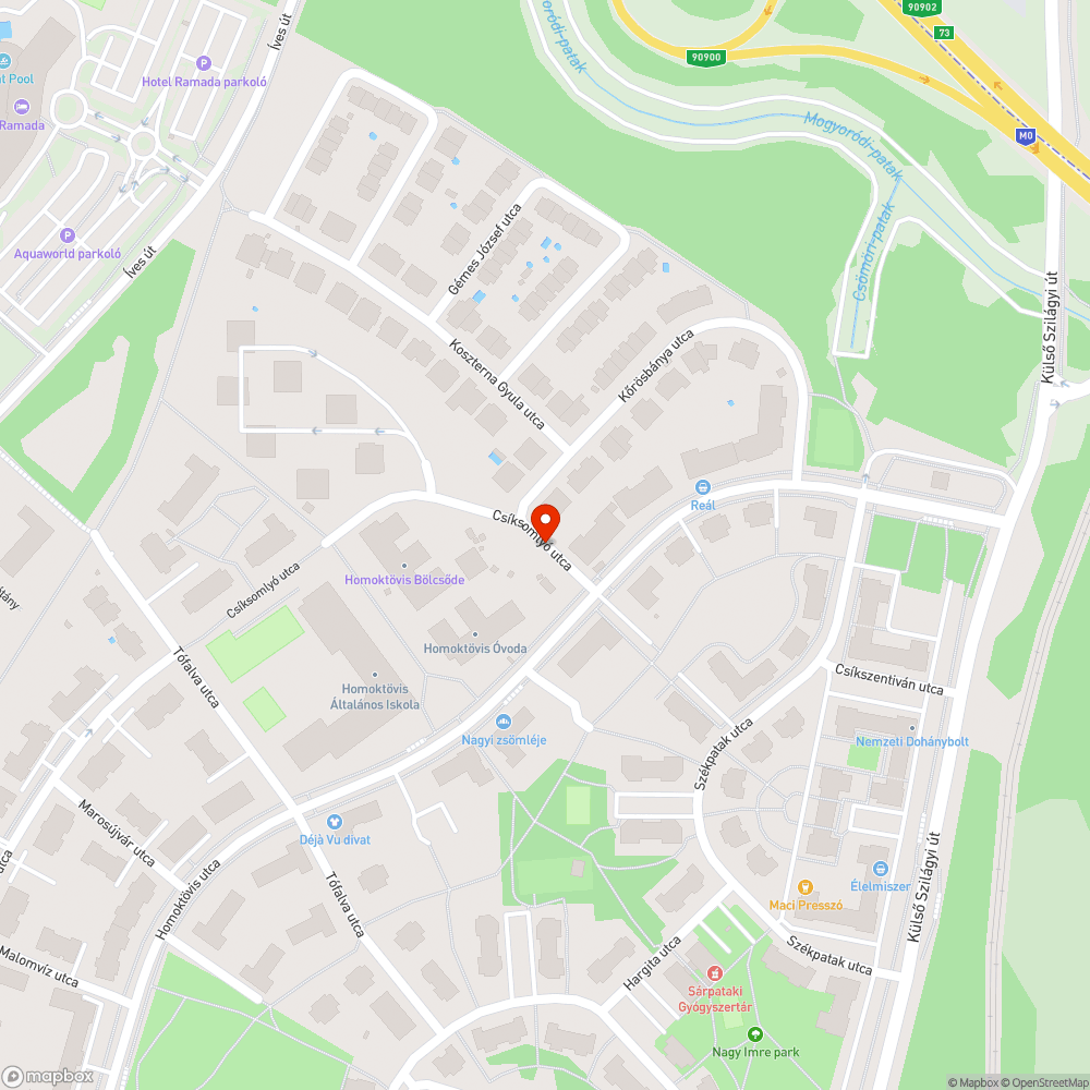 Megrongált tájékoztató tábla bejelentés helye