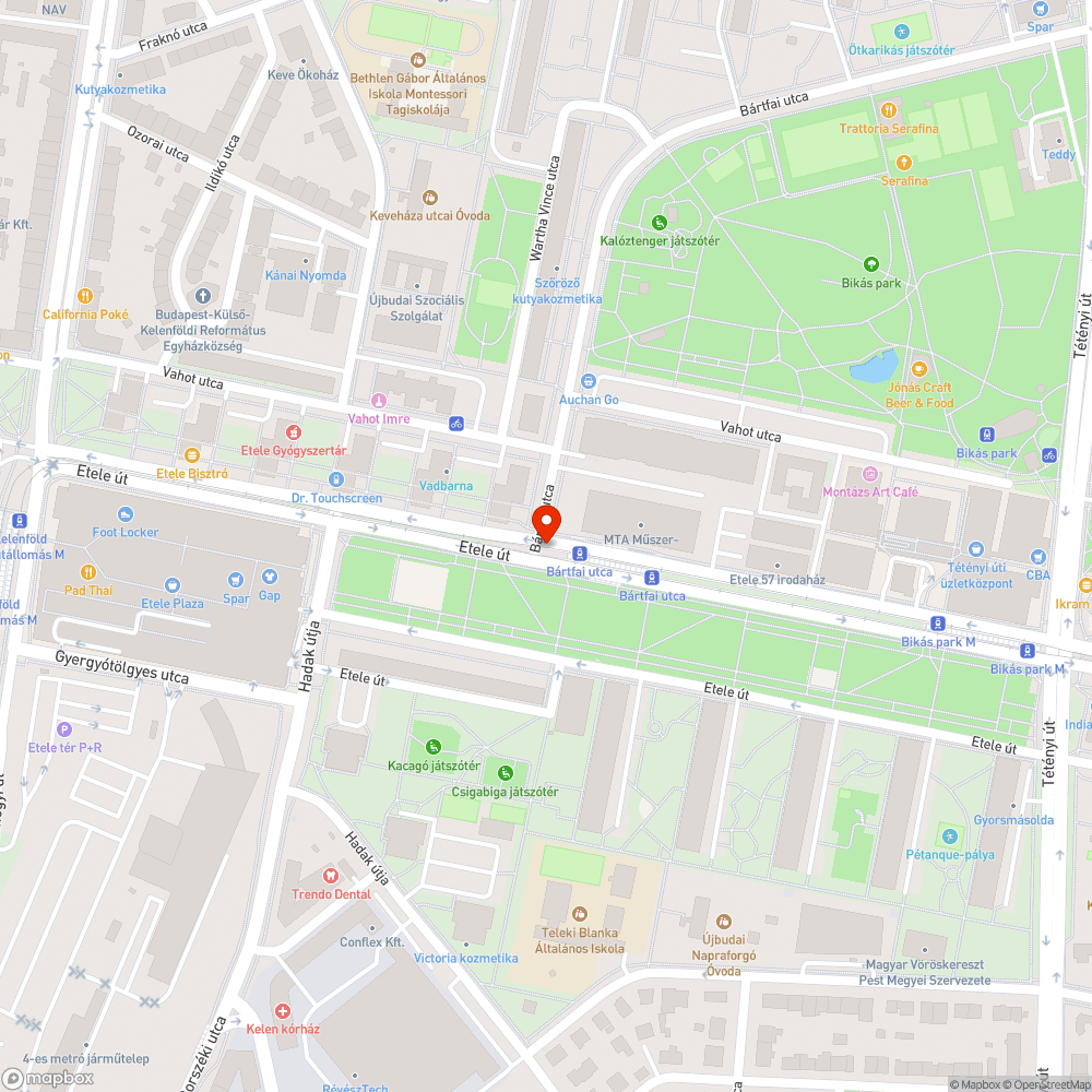 A villamost takaró fa, gyalogosgázolási kockázat bejelentés helye