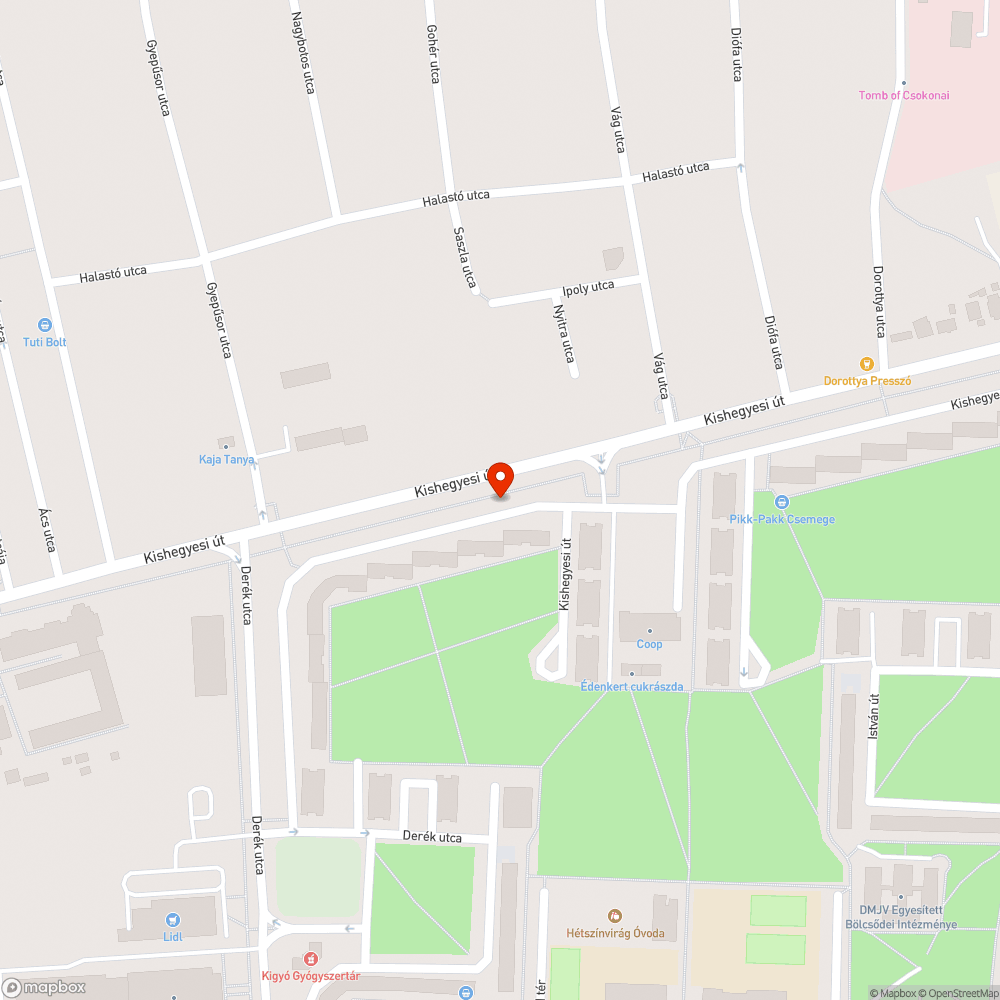 Veszélyes fa bejelentés helye