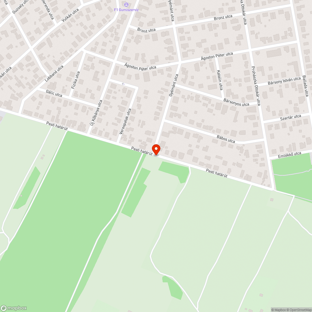 Elhagyott jármű bejelentés helye