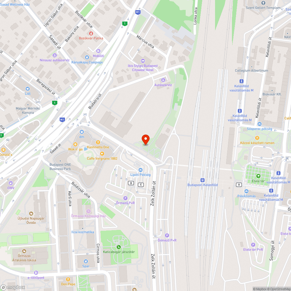 MÁV szerpentin szemetes bejelentés helye