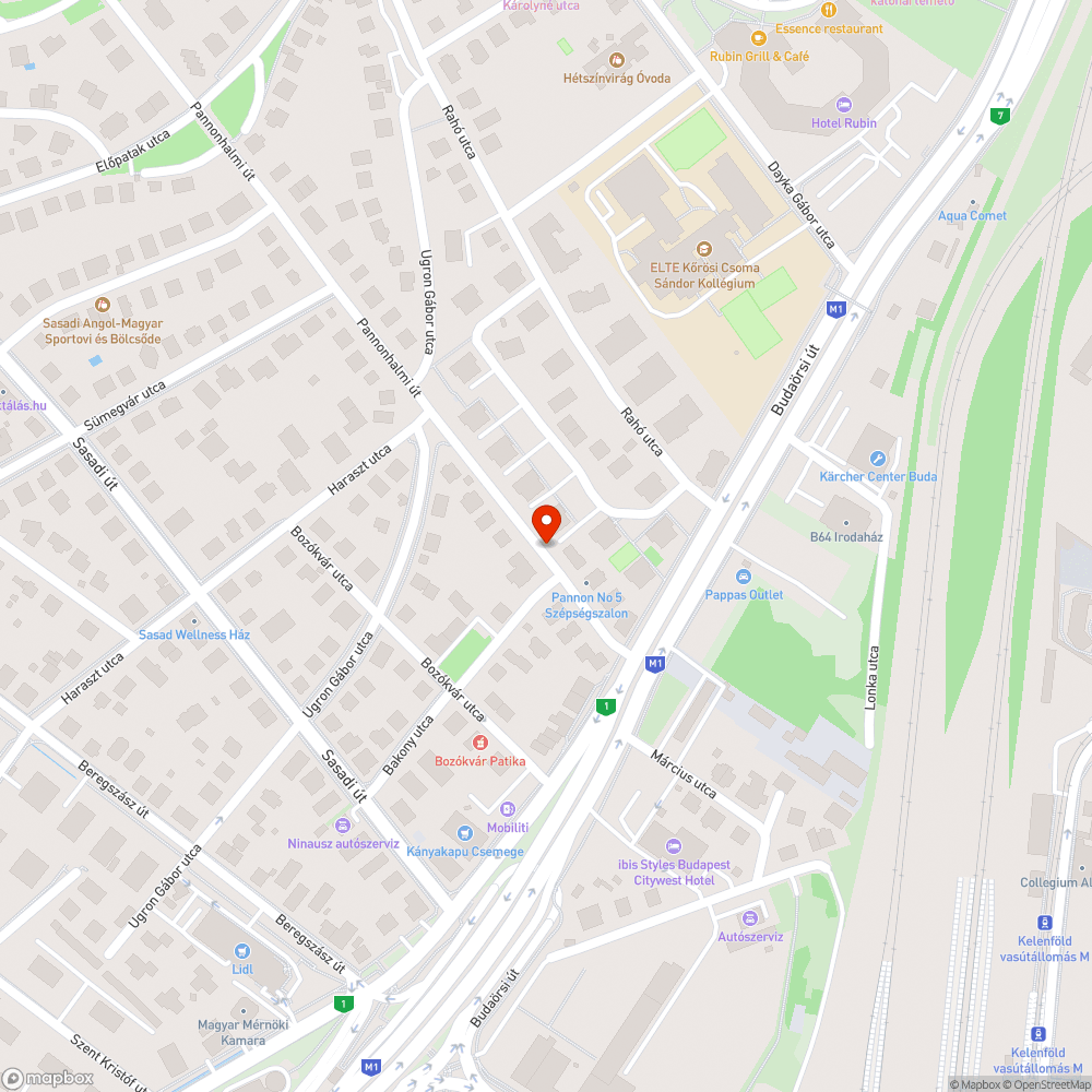 2005-ös zöld Peugeot 307 Pannonhalmi út bejelentés helye