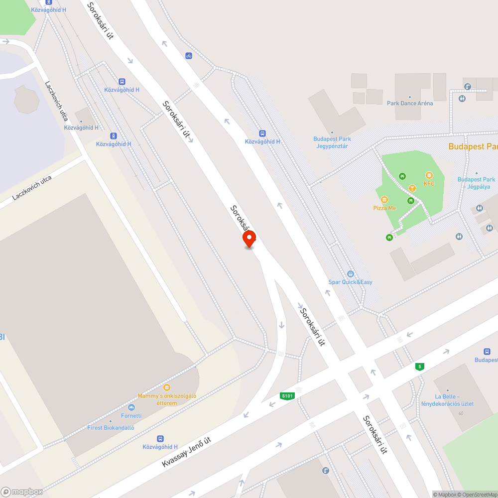 OBI előtti tűzcsap bejelentés helye