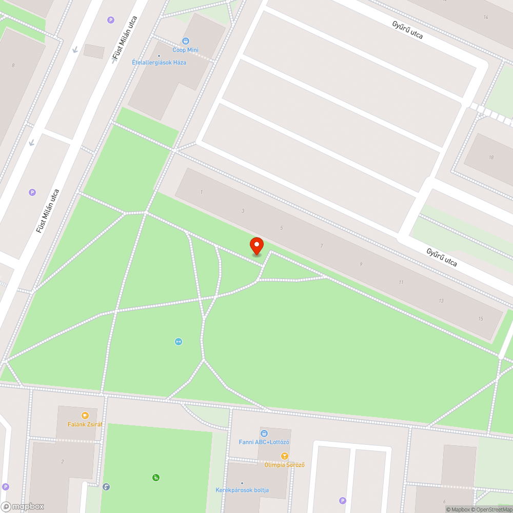 Leszakadt szemetes bejelentés helye