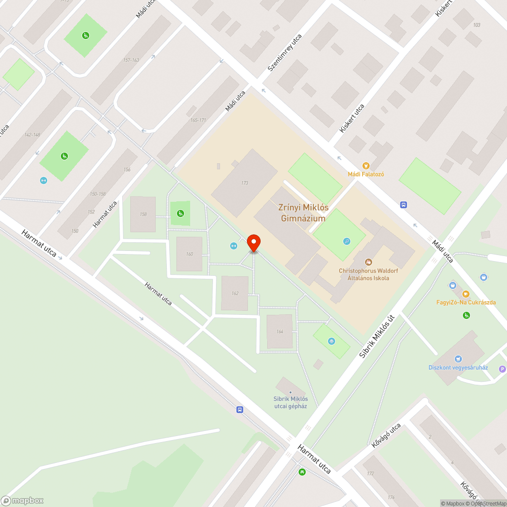 Egy nagyon rossz álapotú járda szakasz bejelentés helye