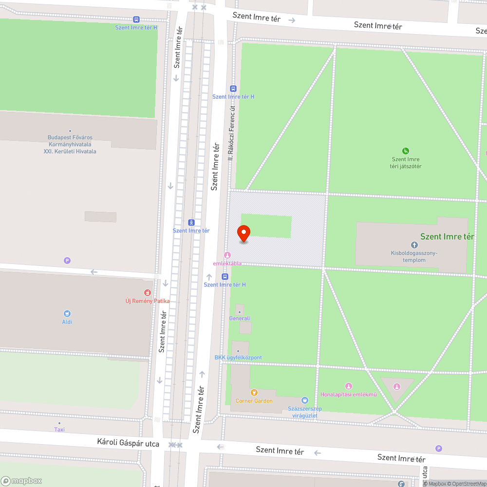 Kiszáradt fa bejelentés helye