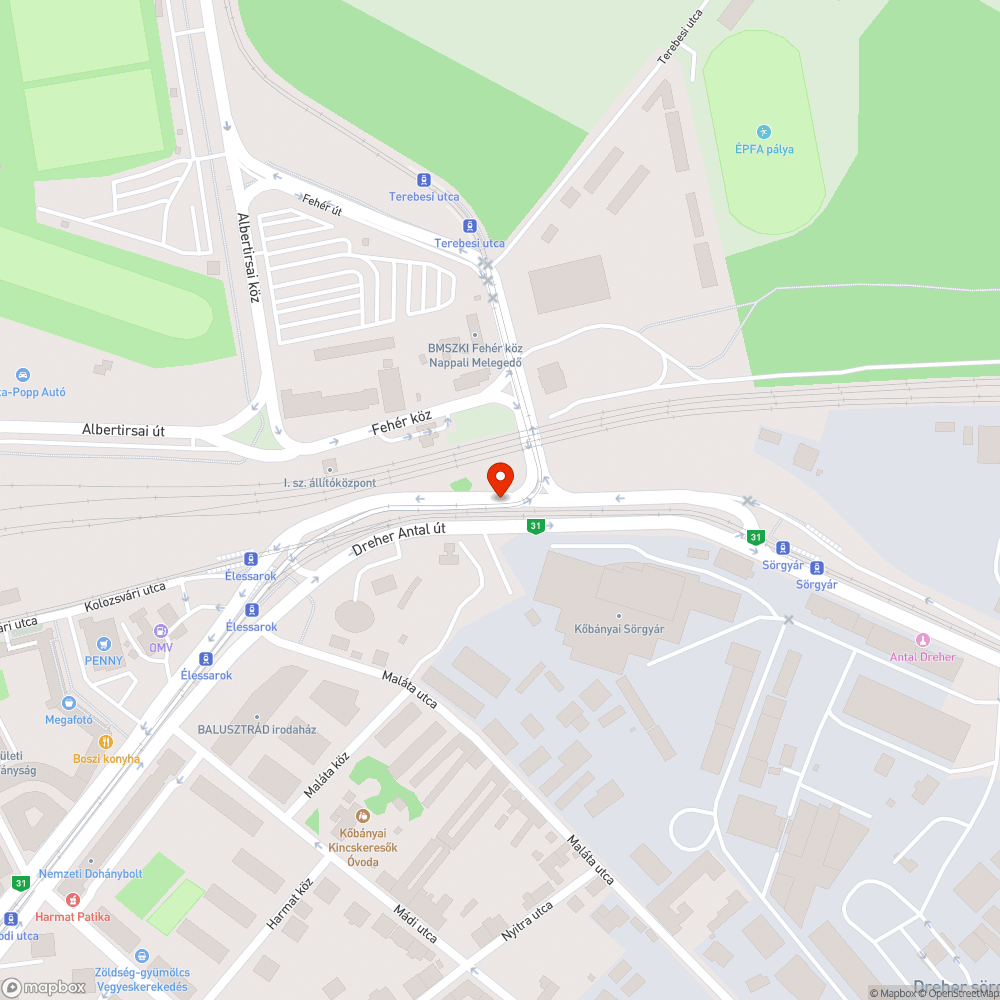 Hiányos aszfalt aknafedél körül bejelentés helye