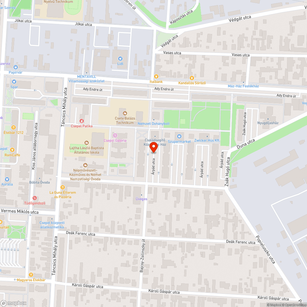 Elhagyott autó bejelentés helye