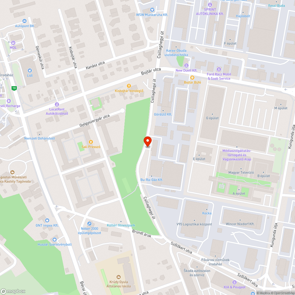 Otthagyott autó bejelentés helye