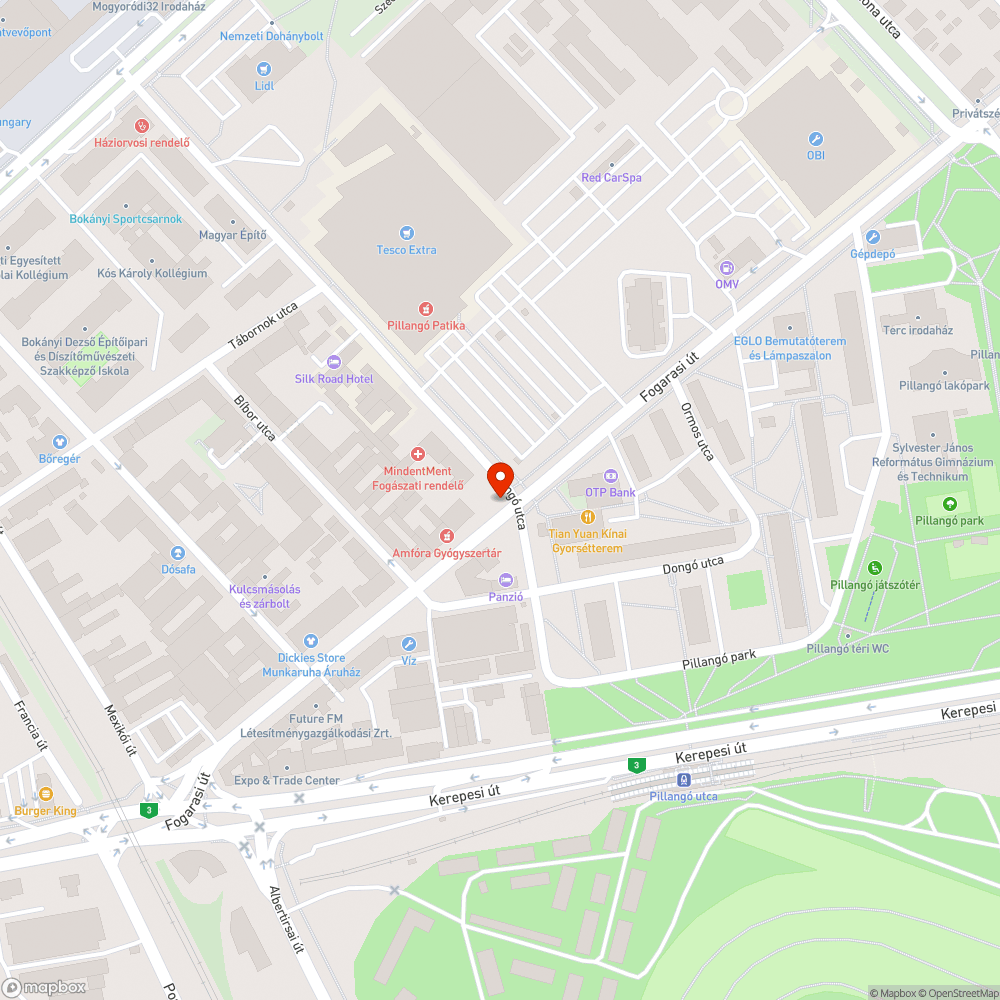 Kidőlt fa bejelentés helye