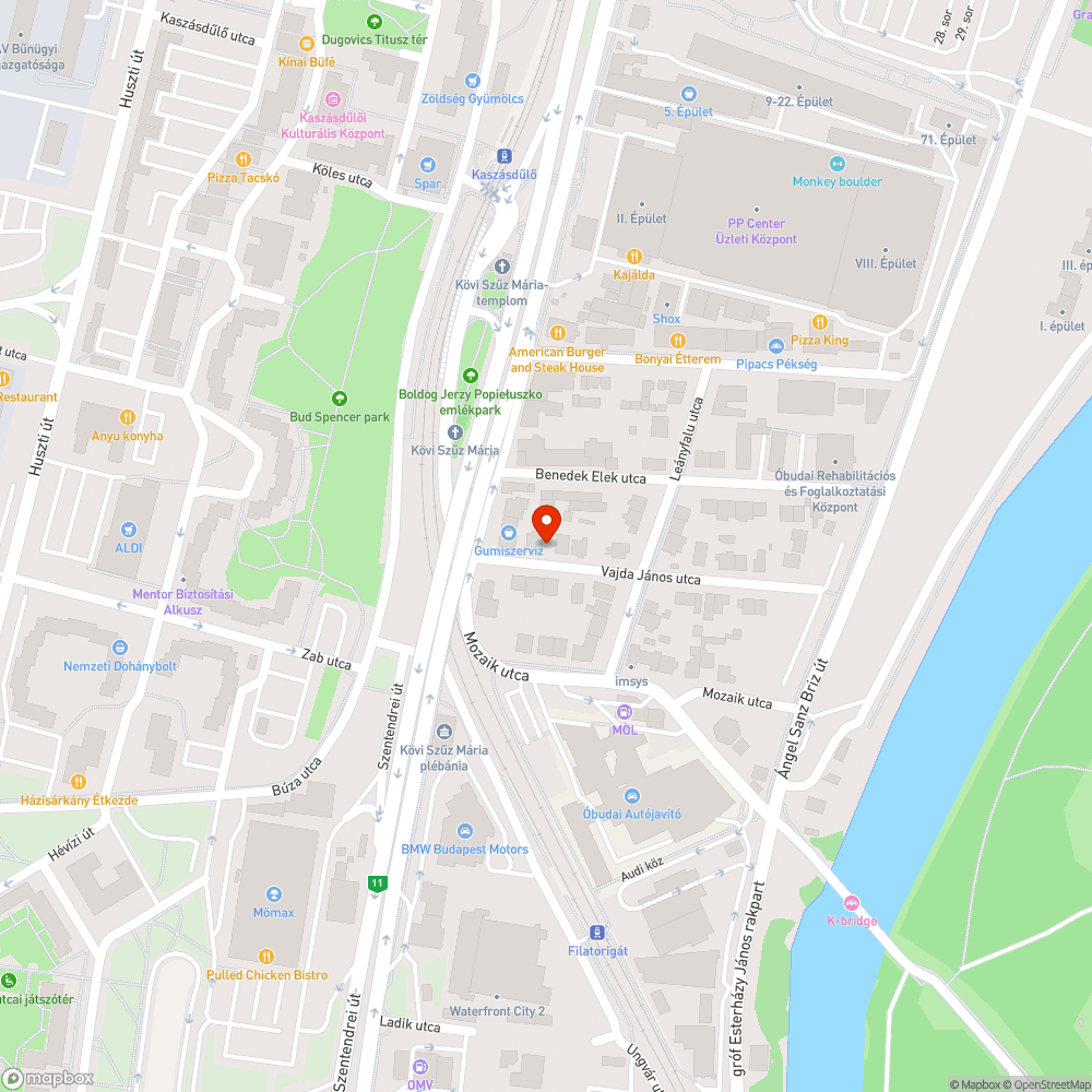 Több kátyú az utca szakaszon bejelentés helye