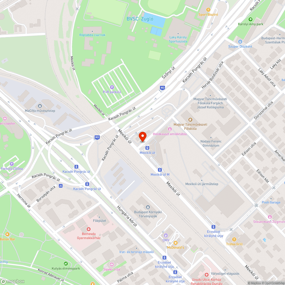 Buszvégállomás és járda leparkolása bejelentés helye