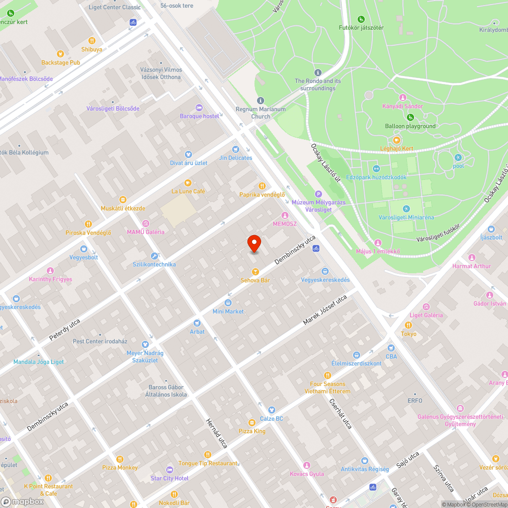 Térkő kátyú bejelentés helye