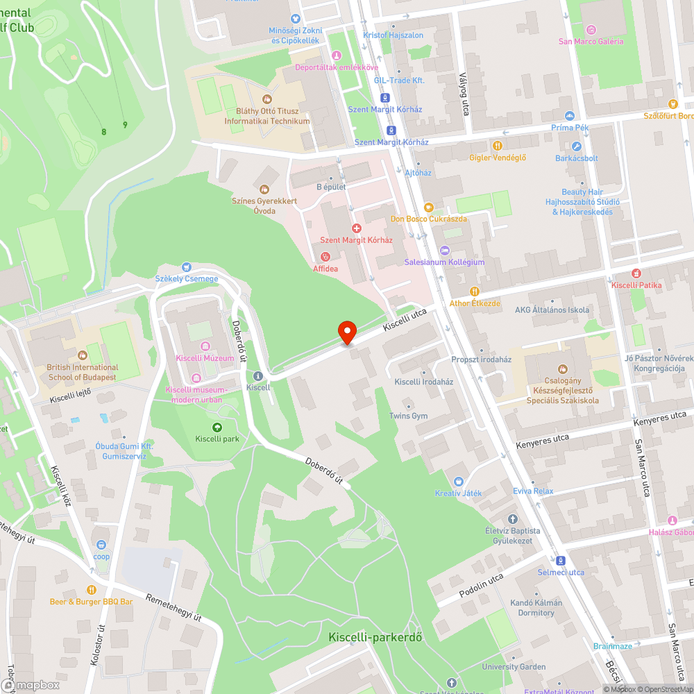 Kátyú bejelentés helye