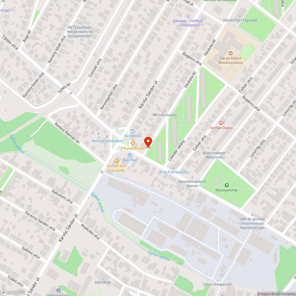 Leszakadt faág úttesten bejelentés helye