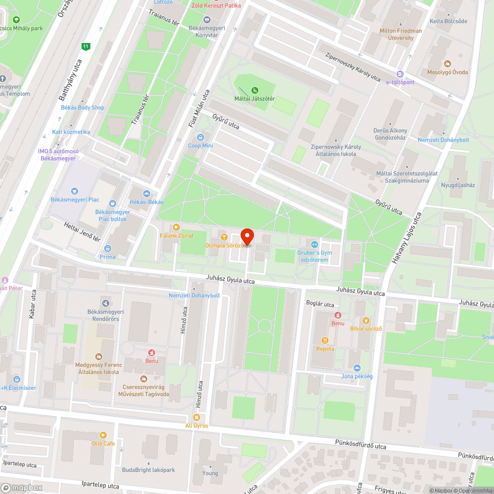 Parkolóba szakadt fa bejelentés helye