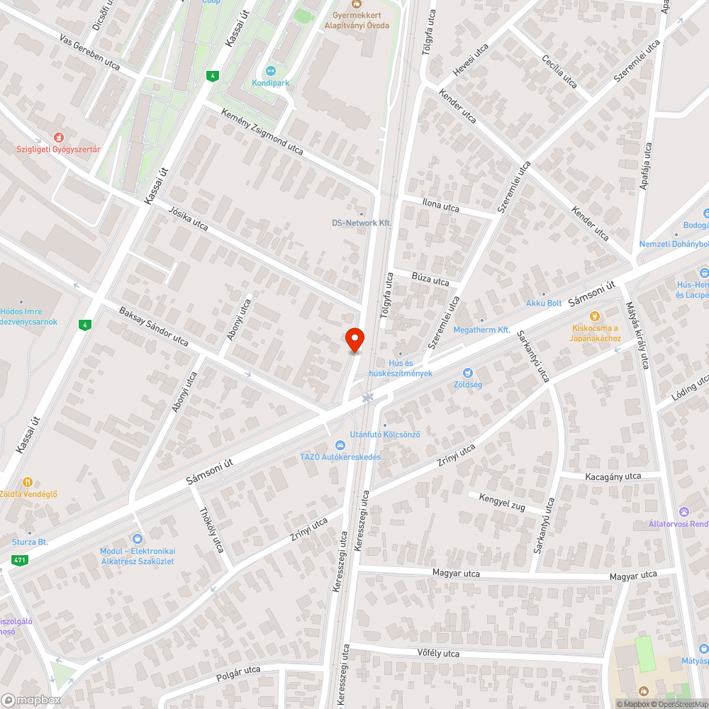 Hibás lámpafej bejelentés helye