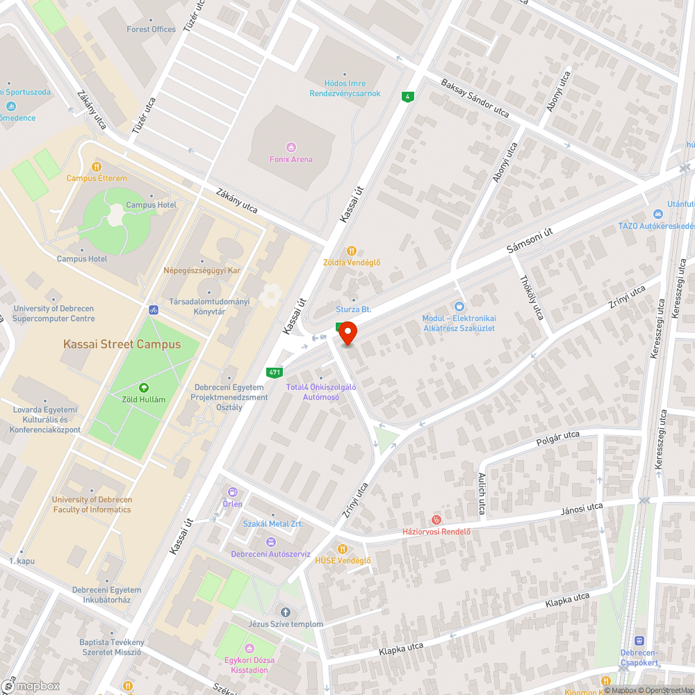 Hibás lámpafej bejelentés helye