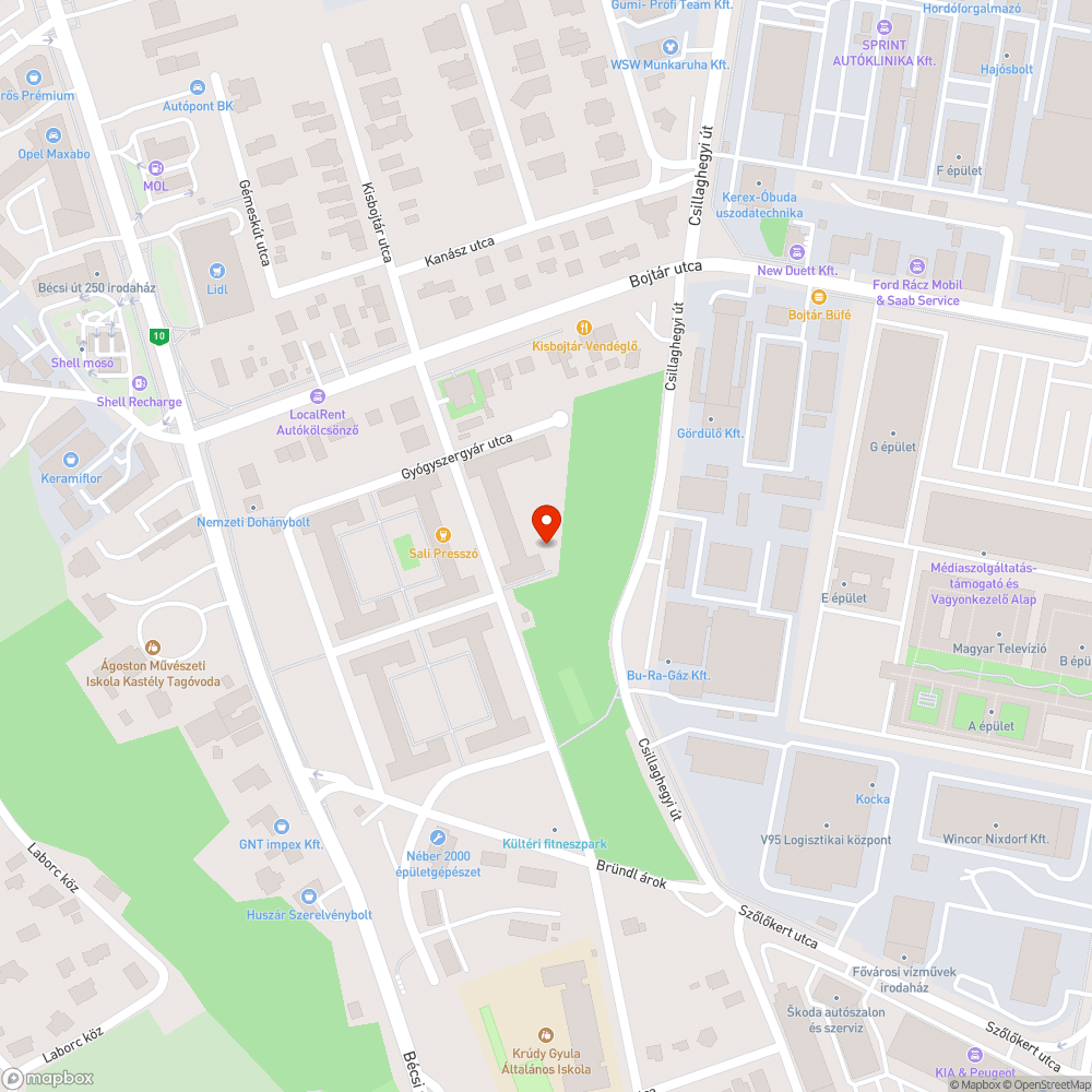 Kidőlt fa bejelentés helye