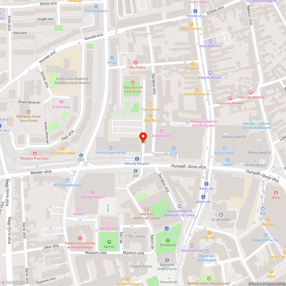 Megdőlt lámpaoszlop bejelentés helye