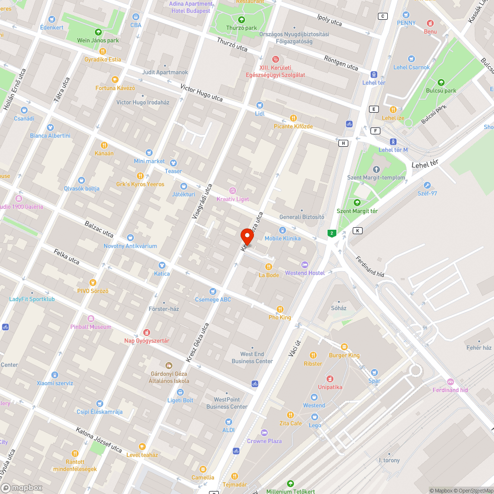 Fejmagasságban lévő tábla bejelentés helye