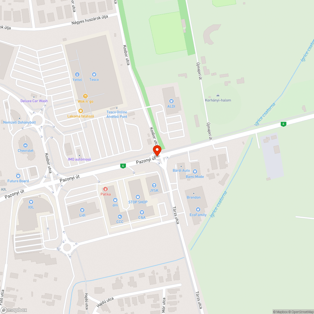 Rossz padka bejelentés helye