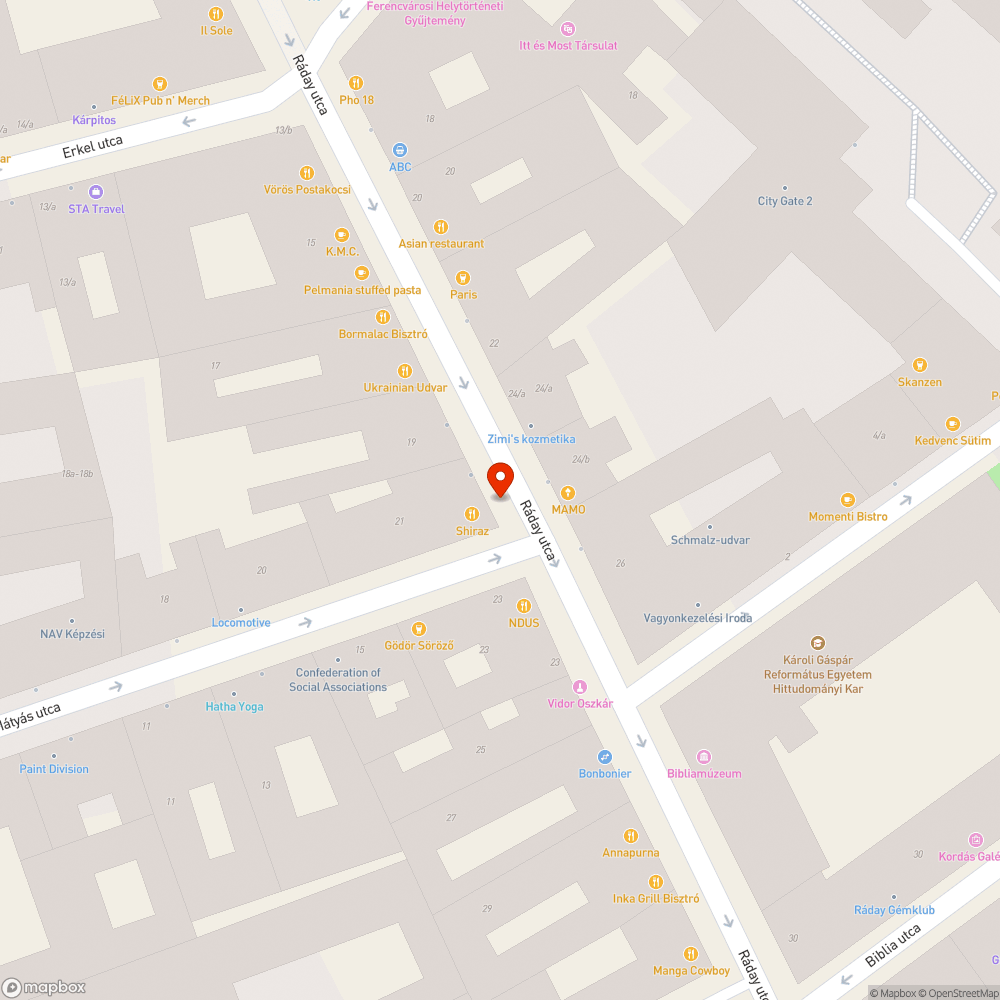 Forgalmi akadályok a Ráday utcán bejelentés helye