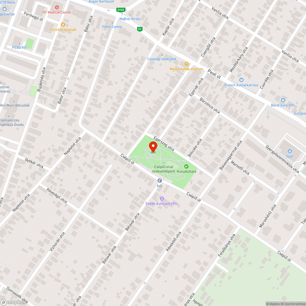 Cséplő park homokozó pad csavarok bejelentés helye