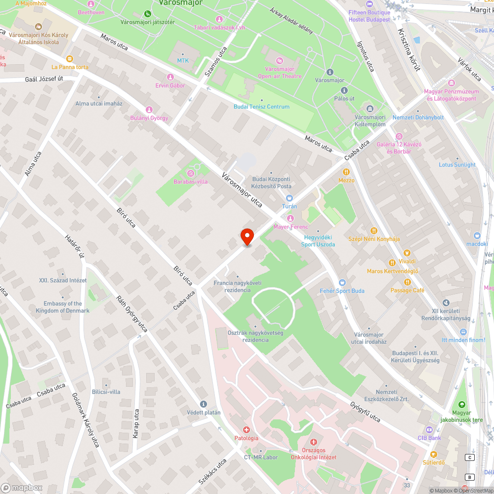 Kiszáradt fa bejelentés helye