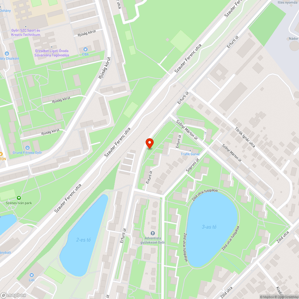 Megrongált közterületi pad bejelentés helye