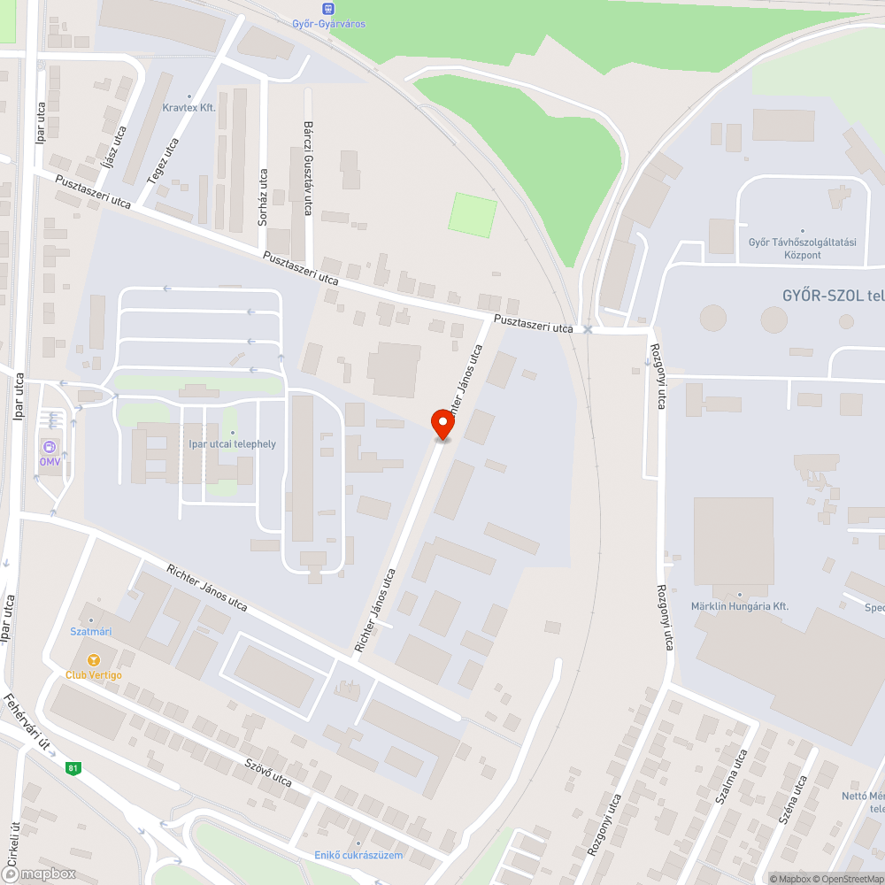 Csatorna mellet a föld beszakadt bejelentés helye