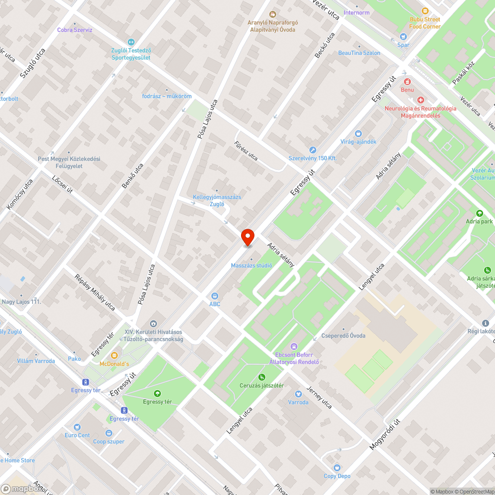 Egressy út és Szugló utca: biztonságos kerékpározás bejelentés helye