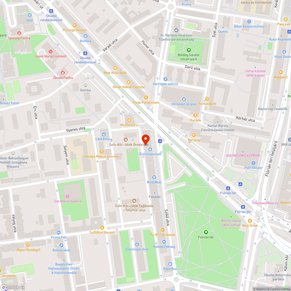 Kidőlt fa bejelentés helye