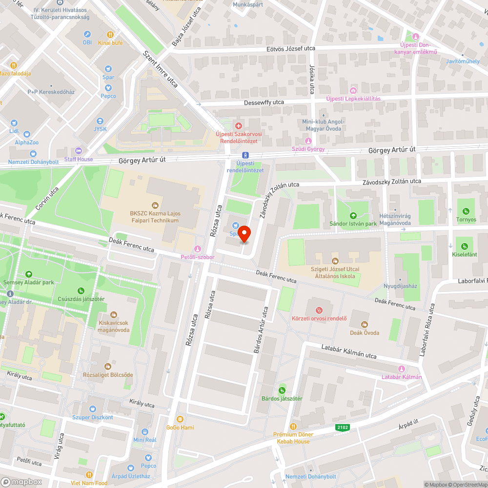 Kátyú az út közepén bejelentés helye