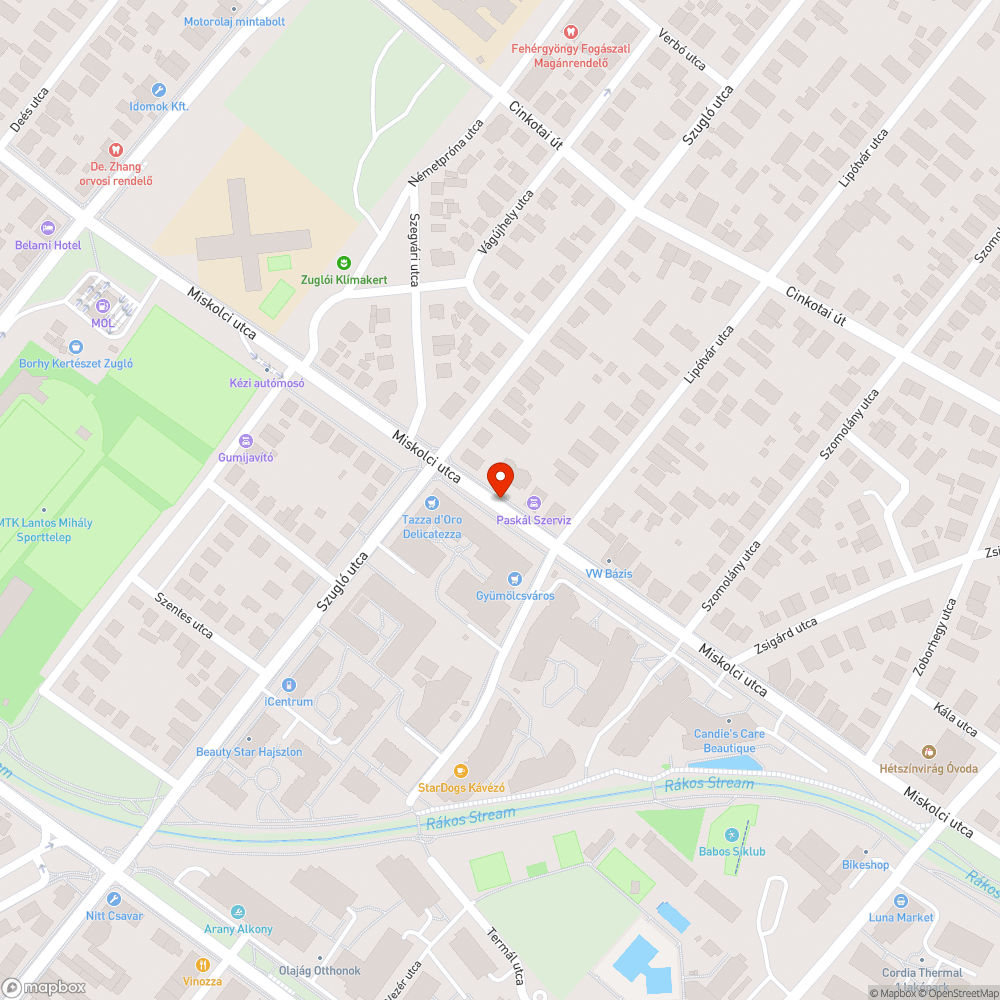 Kiszáradt fa bejelentés helye