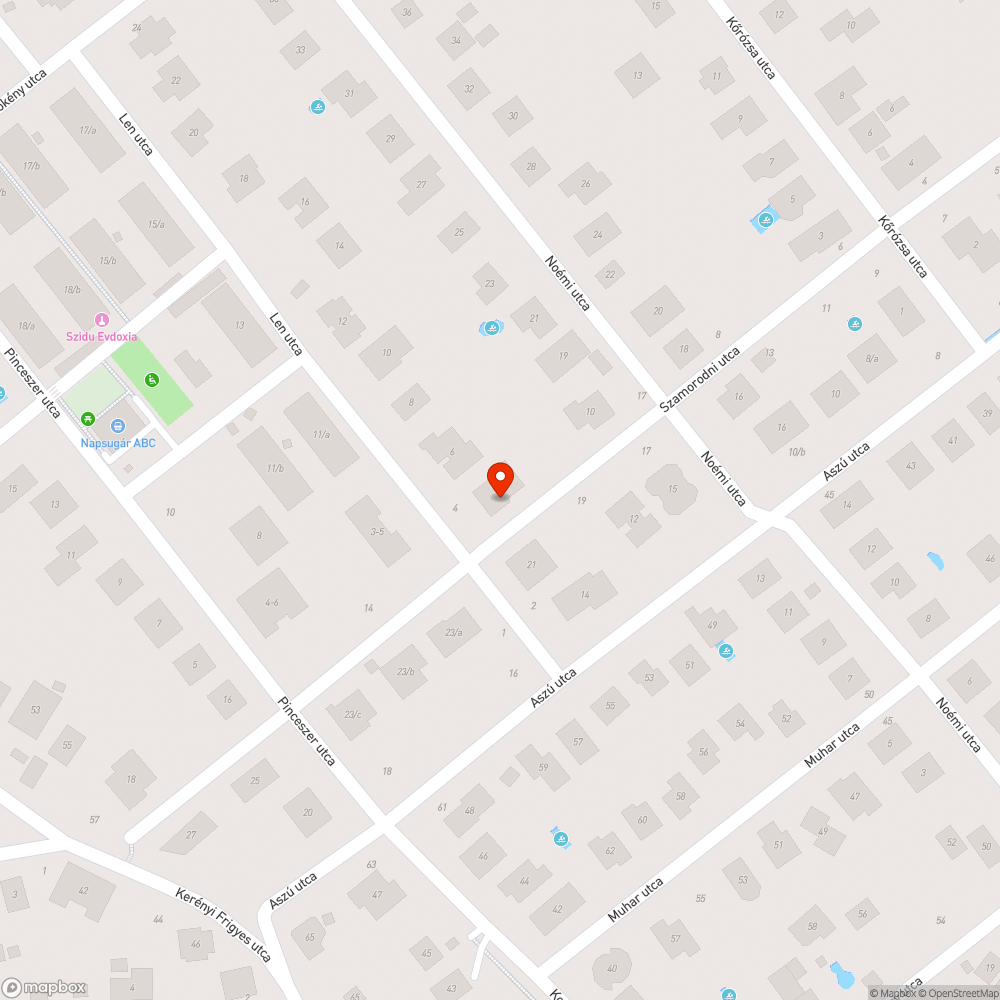 Aszfalt út szélén hiányzó padka, vízátvezető bejelentés helye