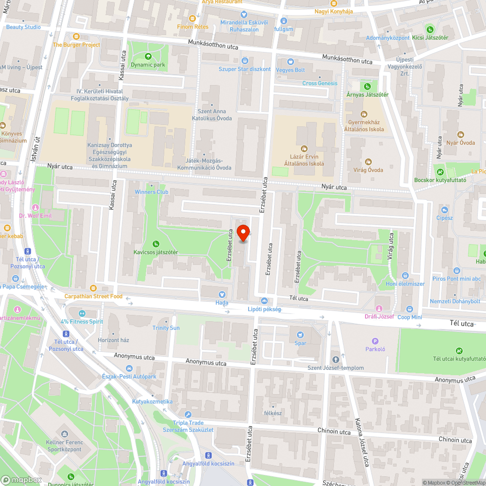 Járdahiba bejelentés helye