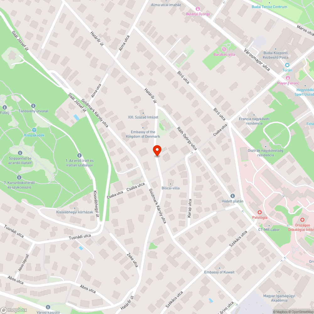 Elhagyott jármű bejelentés helye