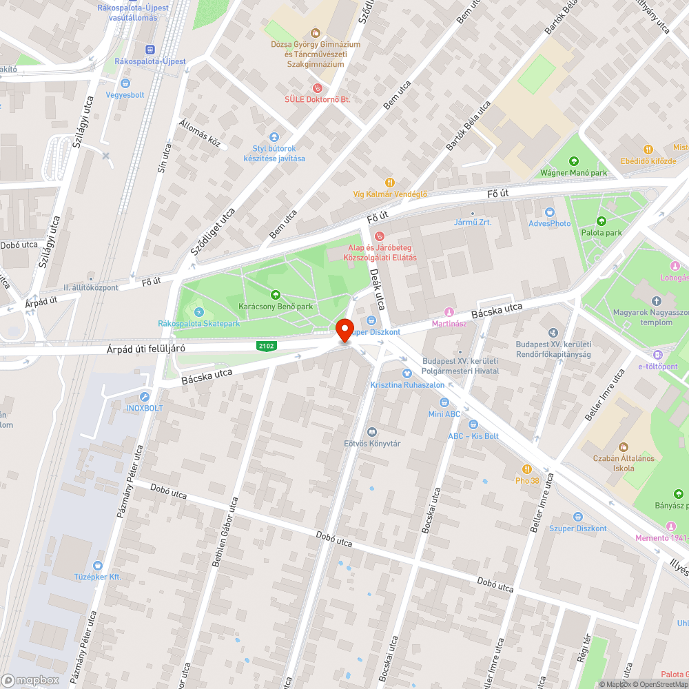 Kátyútenger bejelentés helye