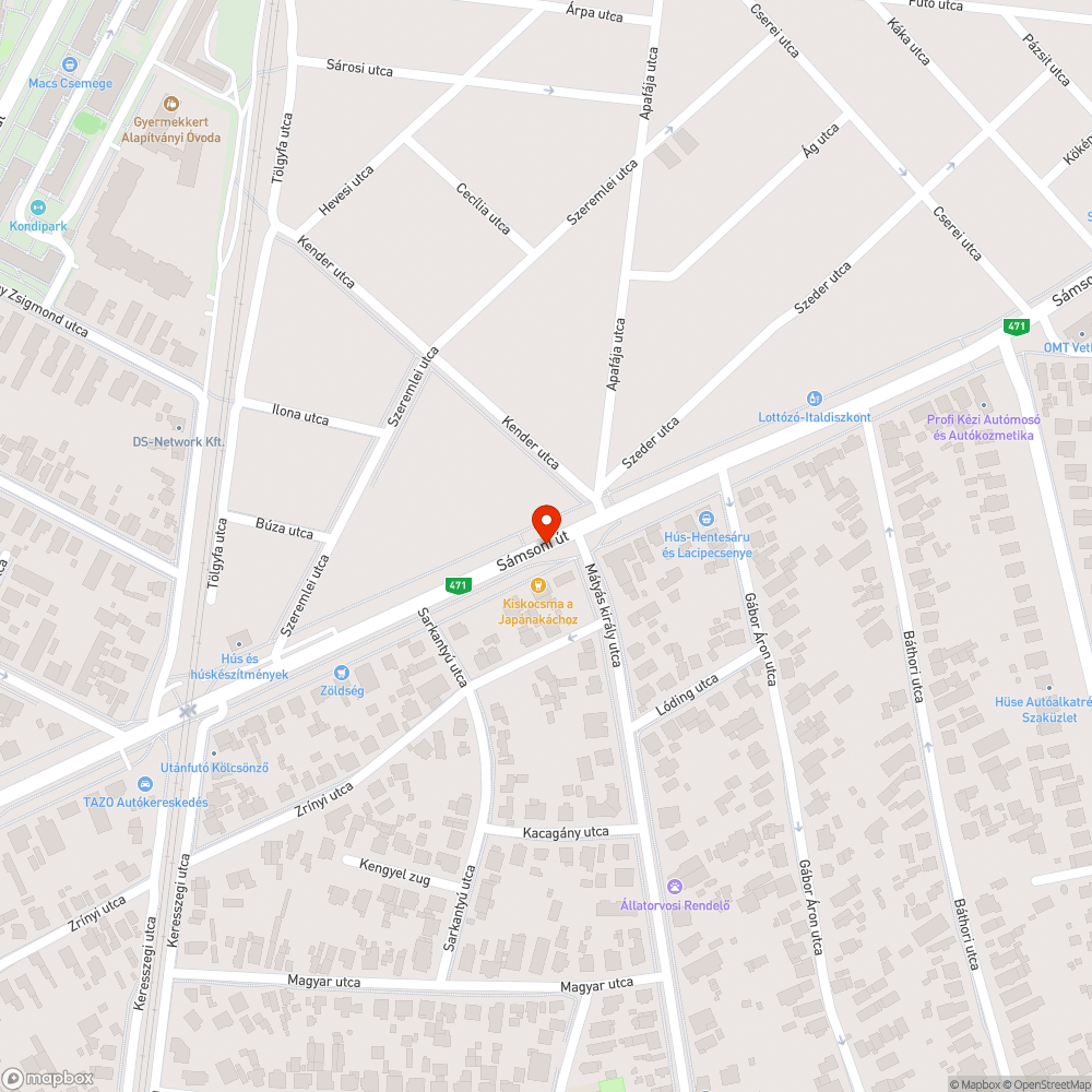 Hibás lámpafej bejelentés helye