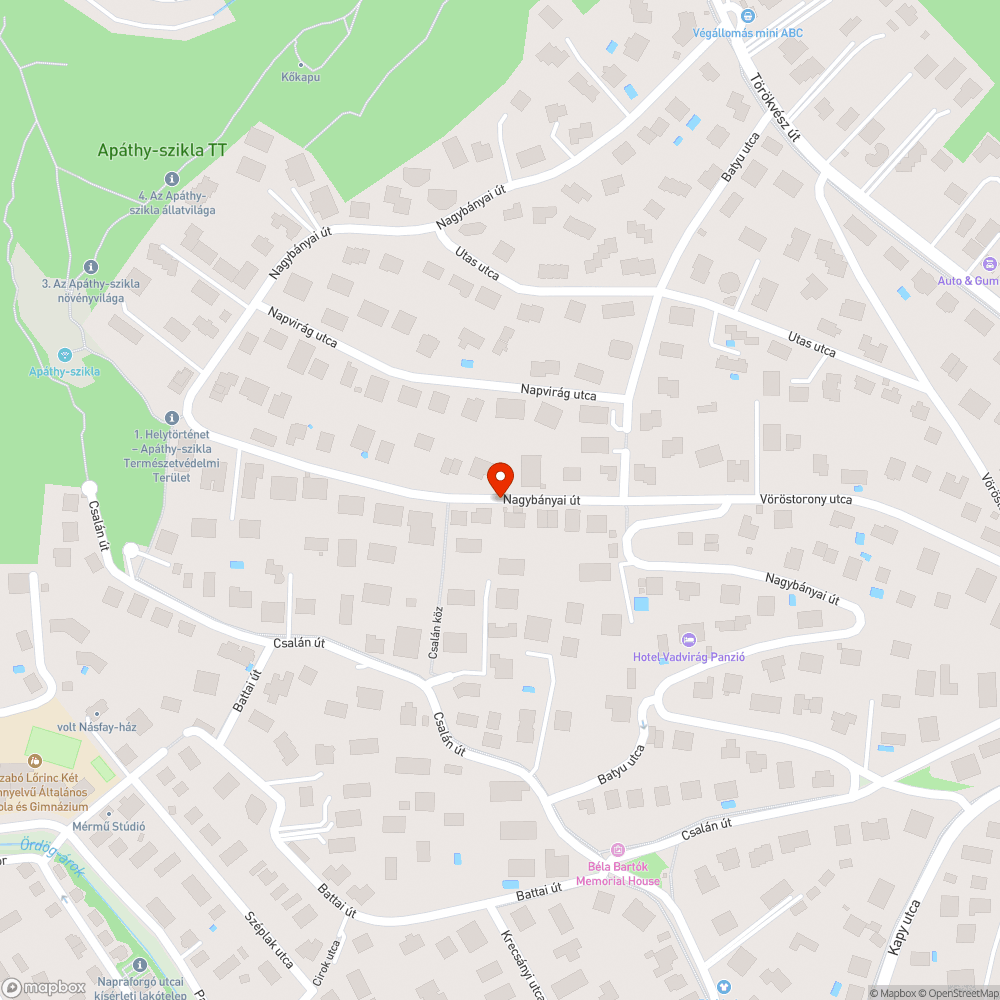 Elhagyott autó bejelentés helye