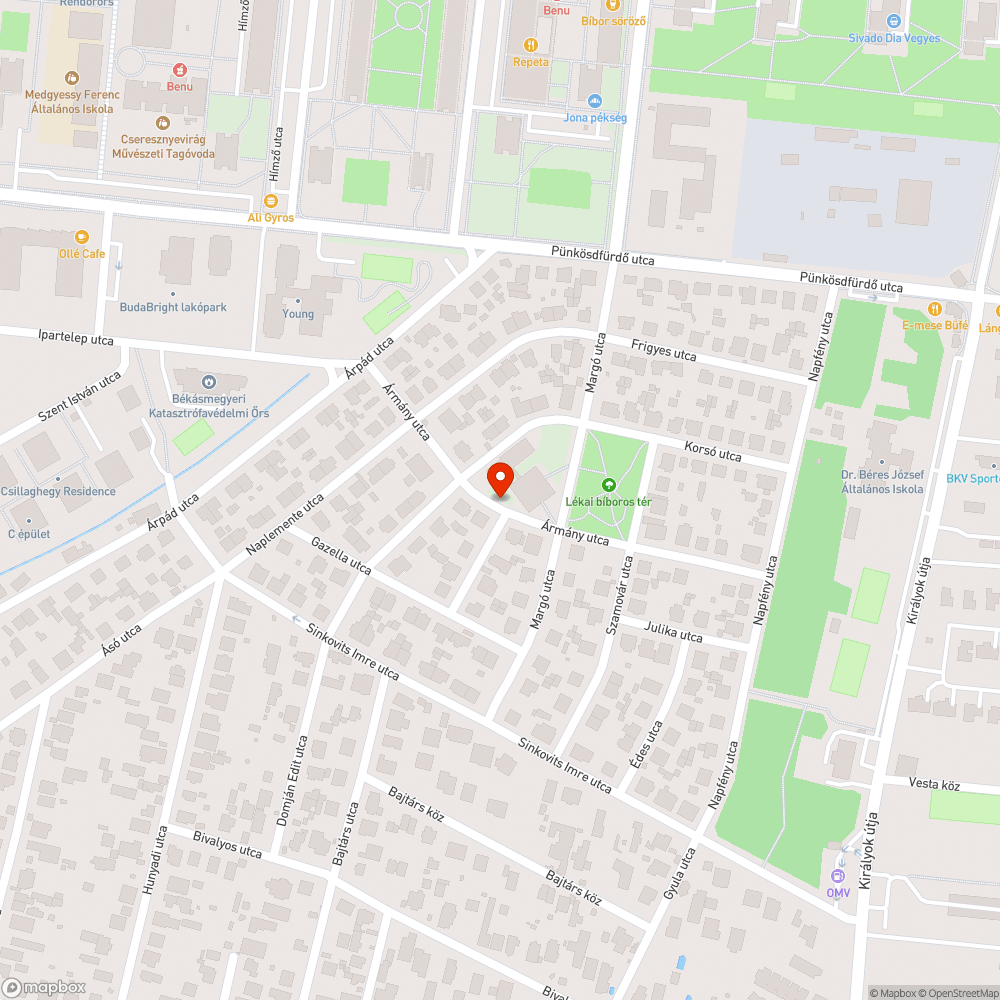 Kátyú bejelentés helye