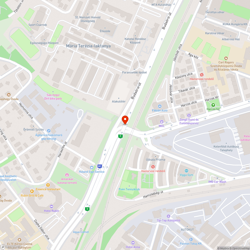 Felnitörős kategóriájú kátyú bejelentés helye