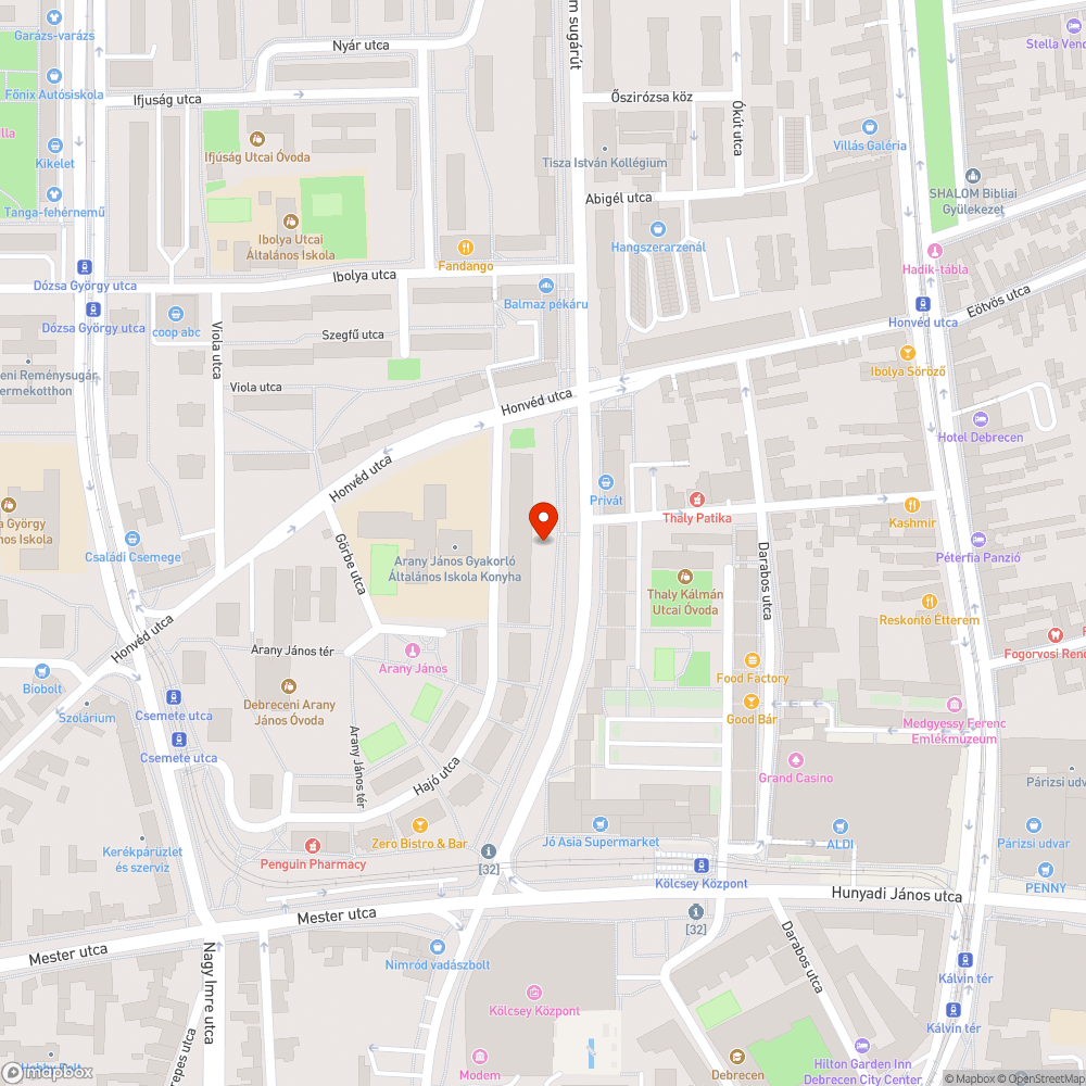 Hibás lámpafej bejelentés helye