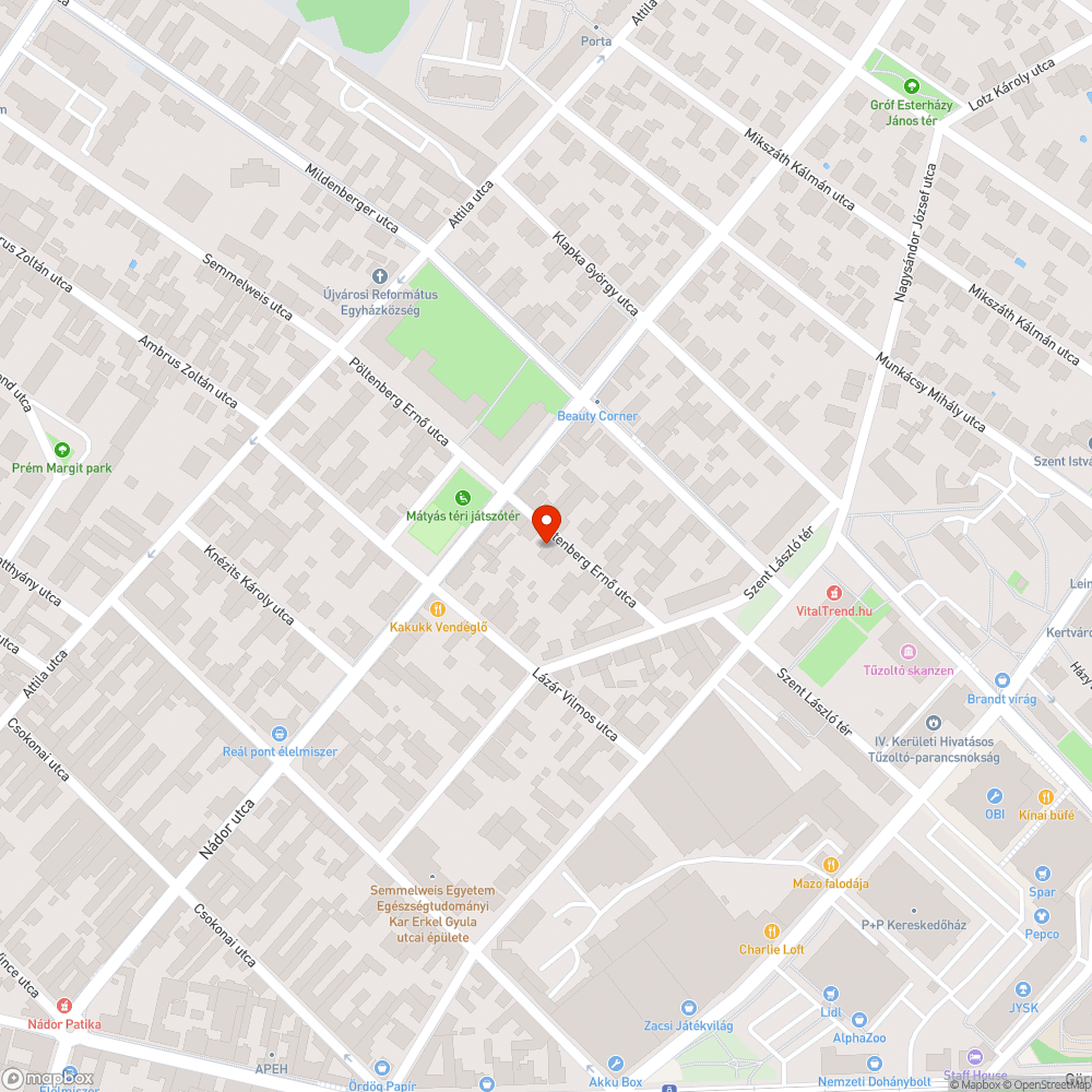 Beszakadt úttest bejelentés helye