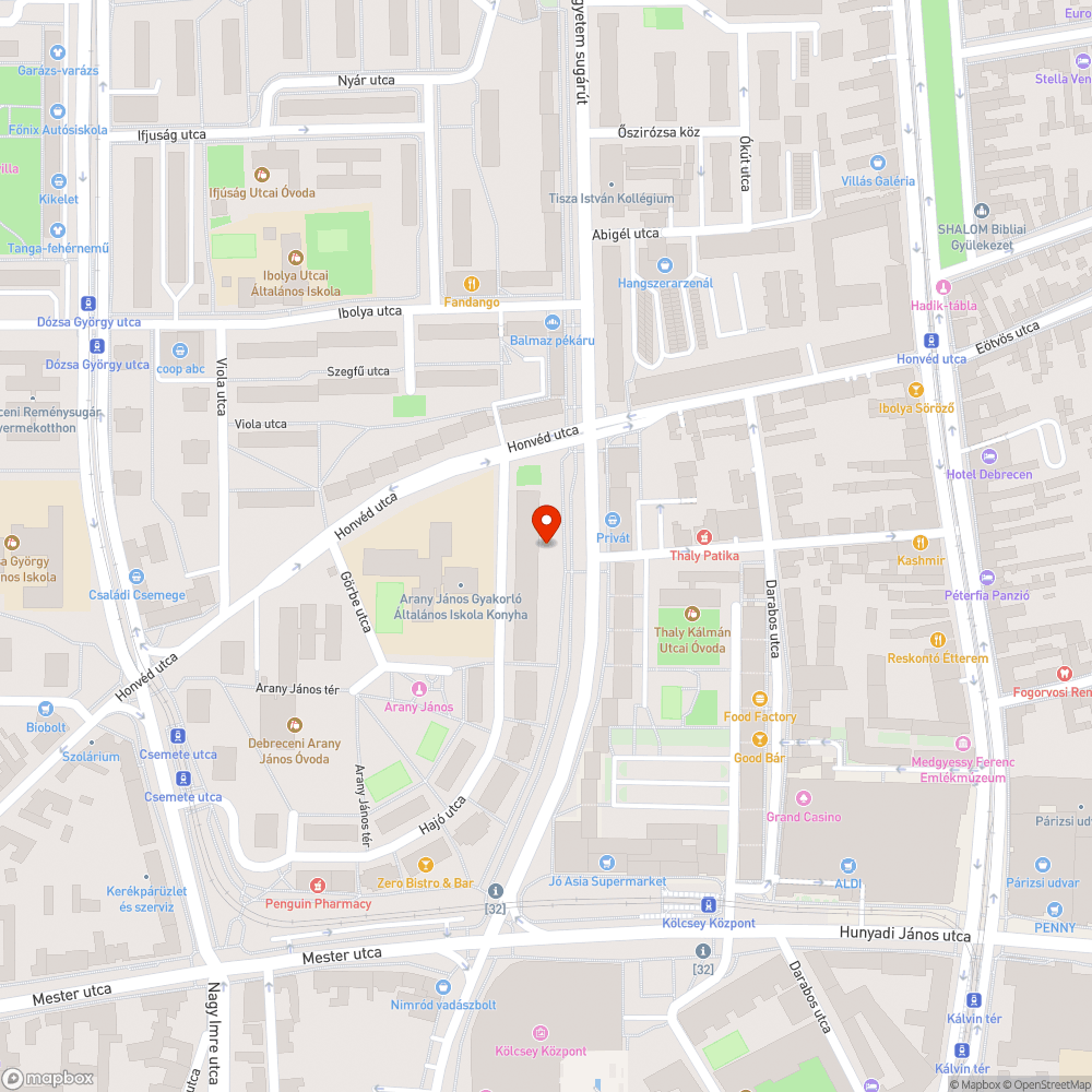 Megrongálódott lámpafej bejelentés helye