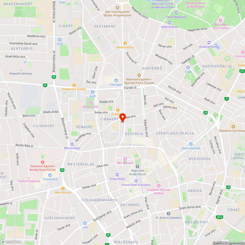 Hibás lámpafej bejelentés helye